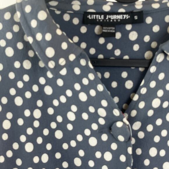 Little Journeys Chicago Polka Dot Sydney Twill Jacket Women Small - Picture 4 of 8